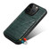 Imitation Crocodile Leather Back Phone Case with Holder for iPhone 13 Pro - Green