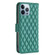 Diamond Lattice Wallet Leather Flip Phone Case for iPhone 13 Pro - Green