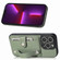Wristband Kickstand Card Wallet Back Cover Phone Case with Tool Knife for iPhone 13 Pro - Green