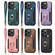Retro Skin-feel Ring Multi-card Wallet Phone Case for iPhone 13 Pro - Green