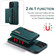 DG.MING M2 Series 3-Fold Card Bag Shockproof Case with Wallet & Holder Function for iPhone 13 Pro - Green