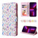 Bronzing Painting RFID Leather Case for iPhone 13 Pro - Pansies