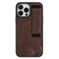 Wristband Holder Leather Back Phone Case for iPhone 13 Pro - Coffee