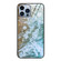 Marble Pattern Glass Protective Phone Case for iPhone 13 Pro - Beach