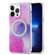 Dual-side IMD Marble Magsafe Phone Case for iPhone 13 Pro - Smudged Purple