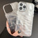 3D IMD Water Ripple TPU + Acrylic Electroplated Phone Case for iPhone 13 Pro - Orange