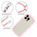 Lanyard Candy Color Wave TPU Clear PC Phone Case for iPhone 13 Pro - Pink
