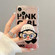 Cartoon Glasses Girl Holder Phone Case for iPhone 13 Pro - Pink