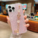 Starry Sequin Love Gem Chain Epoxy TPU Phone Case for iPhone 13 Pro - Pink