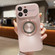 Large Window Diamond Magnifier Magnetic Phone Case for iPhone 13 Pro - Pink