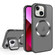 Skin Feel CD Texture MagSafe Lens Holder Phone Case for iPhone 13 - Black