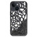 Diamond Style Hollow Heat Dissipation Electroplated TPU Phone Case for iPhone 13 - Black