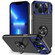 Sliding Camshield Armor Phone Case with Ring Holder for iPhone 13 - Blue Black