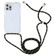 Transparent Acrylic Airbag Shockproof Phone Protective Case with Lanyard for iPhone 13 - Black Green