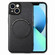 Solid Color Leather Skin Back Cover Phone Case for iPhone 13 - Black