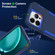 2 in 1 Magnetic PC + TPU Phone Case for iPhone 13 - Royal Blue+Dark Blue