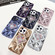 Diamond Electroplated Diamond Paper Phone Case for iPhone 13 - Blue