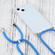 Four-corner Shockproof Transparent TPU Protective Case with Lanyard for iPhone 13 - Blue