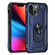 Shockproof TPU + PC Protective Case with 360 Degree Rotating Holder for iPhone 13 - Blue