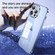 SULADA Electroplated Transparent Glittery TPU Phone Case for iPhone 13 - Blue