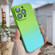 Skin Feel Gradient Phone Case for iPhone 13 - Green + Blue