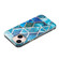 Electroplated Marble Pattern TPU Phone Case for iPhone 13 - Blue and Green