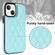 Double Buckle Rhombic PU Leather Phone Case for iPhone 13 - Blue