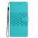 Diamond Embossed Skin Feel Leather Phone Case with Lanyard for iPhone 13 - Blue