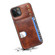 Denior Oil Wax Cowhide Card Slot Phone Case for iPhone 13 - Brown