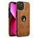 Leather Texture Stitching Phone Case for iPhone 13 - Brown