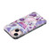 Electroplated Marble Pattern TPU Phone Case for iPhone 13 - Purple Flower