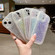 Luminous Sequins Glitter Epoxy Phone Case for iPhone 13 - Silver