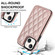 Double Buckle Rhombic PU Leather Phone Case for iPhone 13 - Rose Gold