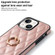 Rhombic PU Leather Phone Case with Ring Holder for iPhone 13 - Rose Gold