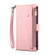 Retro Frosted Horizontal Flip Leather Case with Holder & Card Slot & Wallet & Zipper Pocket & Lanyard for iPhone 13 - Rose Gold