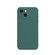 Solid Color Cube Straight Edge Liquid Silicone Case for iPhone 13 - Dark Green