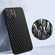 Carbon Fiber Texture PC Phone Case for iPhone 13 - Green