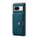 JEEHOOD Retro Magnetic Detachable Wallet Phone Case for Google Pixel 8 - Blue