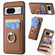 Carbon Fiber Card Wallet Ring Holder Phone Case for Google Pixel 8 - Brown