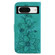 Lily Embossed Leather Phone Case for Google Pixel 8 - Green