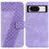 7-shaped Embossed Leather Phone Case for Google Pixel 8 - Purple