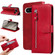 Fashion Calf Texture Zipper Leather Phone Case for Google Pixel 8 - Red