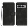 Heart Pattern Skin Feel Leather Phone Case for Google Pixel 7 Pro - Black