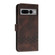 Cubic Skin Feel Flip Leather Phone Case for Google Pixel 7 Pro - Brown