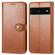 Retro Solid Color Buckle Leather Phone Case for Google Pixel 7 Pro - Brown