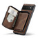 JEEHOOD Magnetic Zipper Wallet Phone Leather Case for Google Pixel 7 Pro - Brown