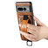 Suteni H13 Card Wallet Wrist Strap Holder PU Phone Case for Google Pixel 7 Pro - Brown