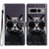 Colored Drawing Leather Phone Case for Google Pixel 7 Pro - Sunglasses Cat