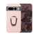 Ring Holder Litchi Texture Genuine Leather Phone Case for Google Pixel 7 Pro - Pink