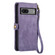 Geometric Zipper Wallet Side Buckle Leather Phone Case for Google Pixel 7 Pro - Purple